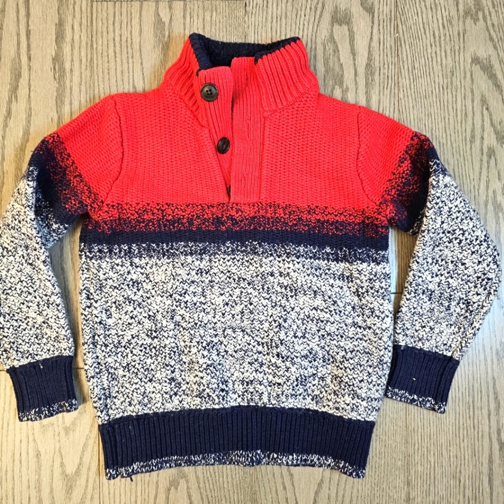 Gap kids sweater, red and grey, size S, 6-7